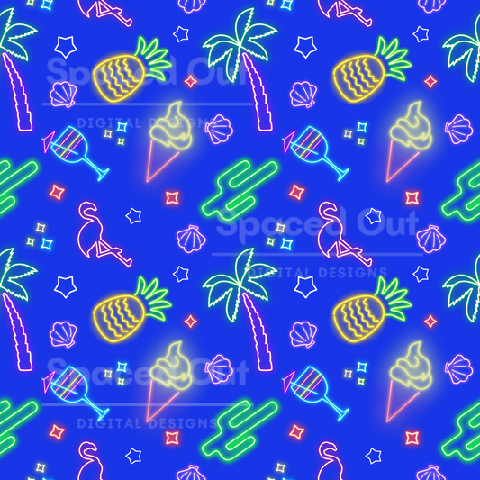 Neon Summer Blue