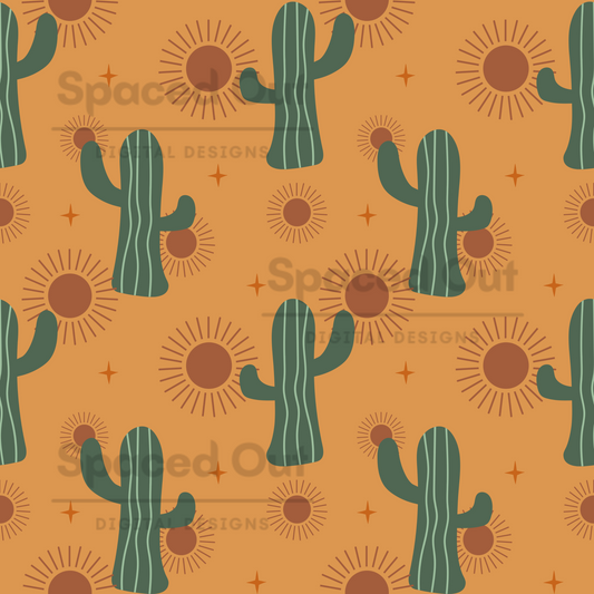 Boho Cactus Green
