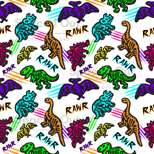 Skeleton Dinos White