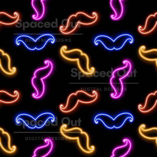 Neon Mustache