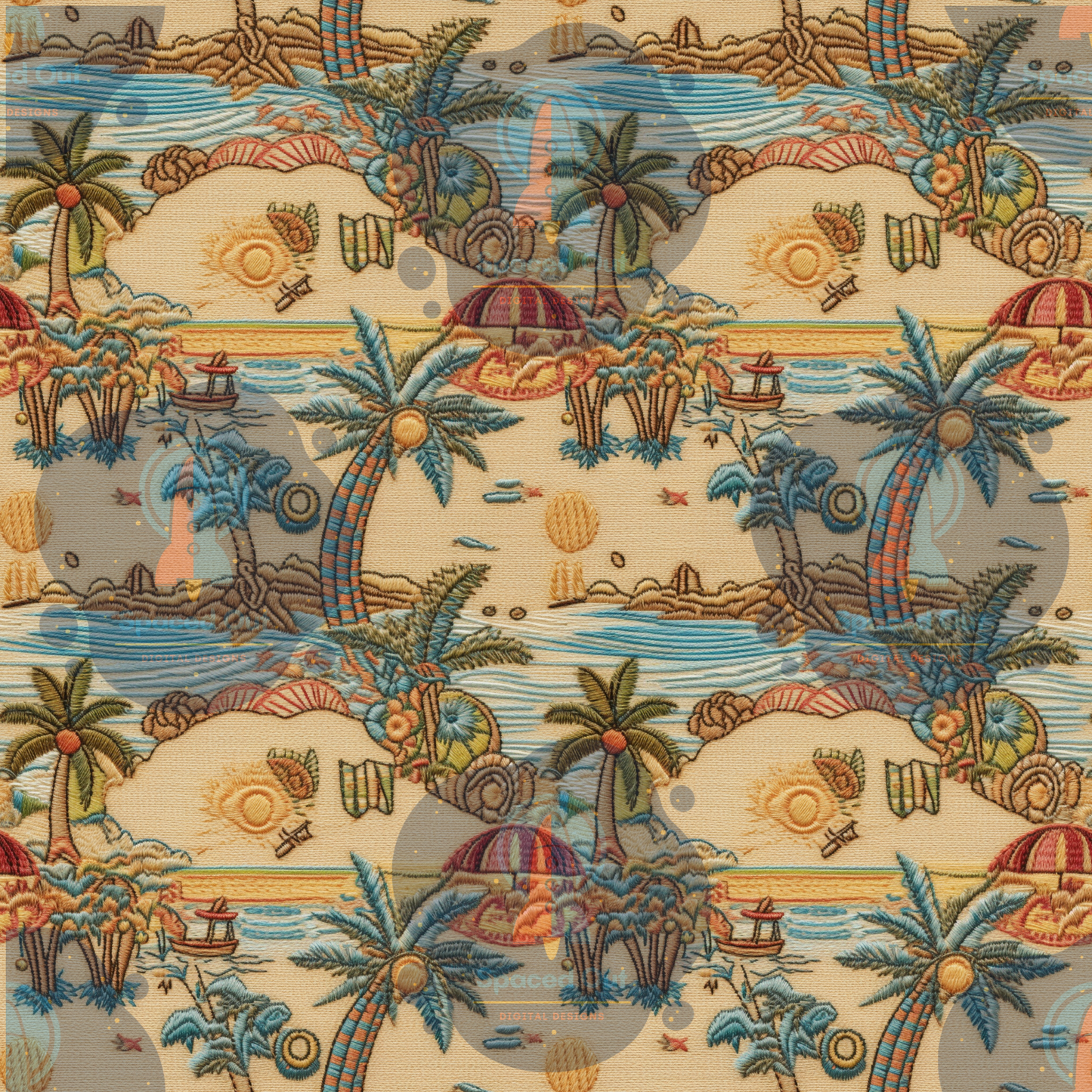 Beach Embroidery