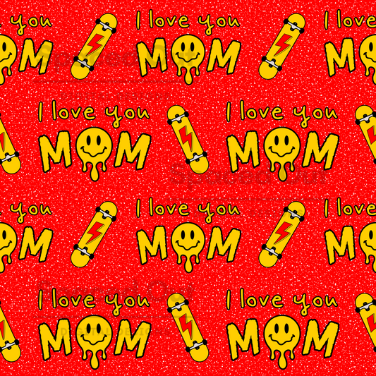 I Love You Mom Red