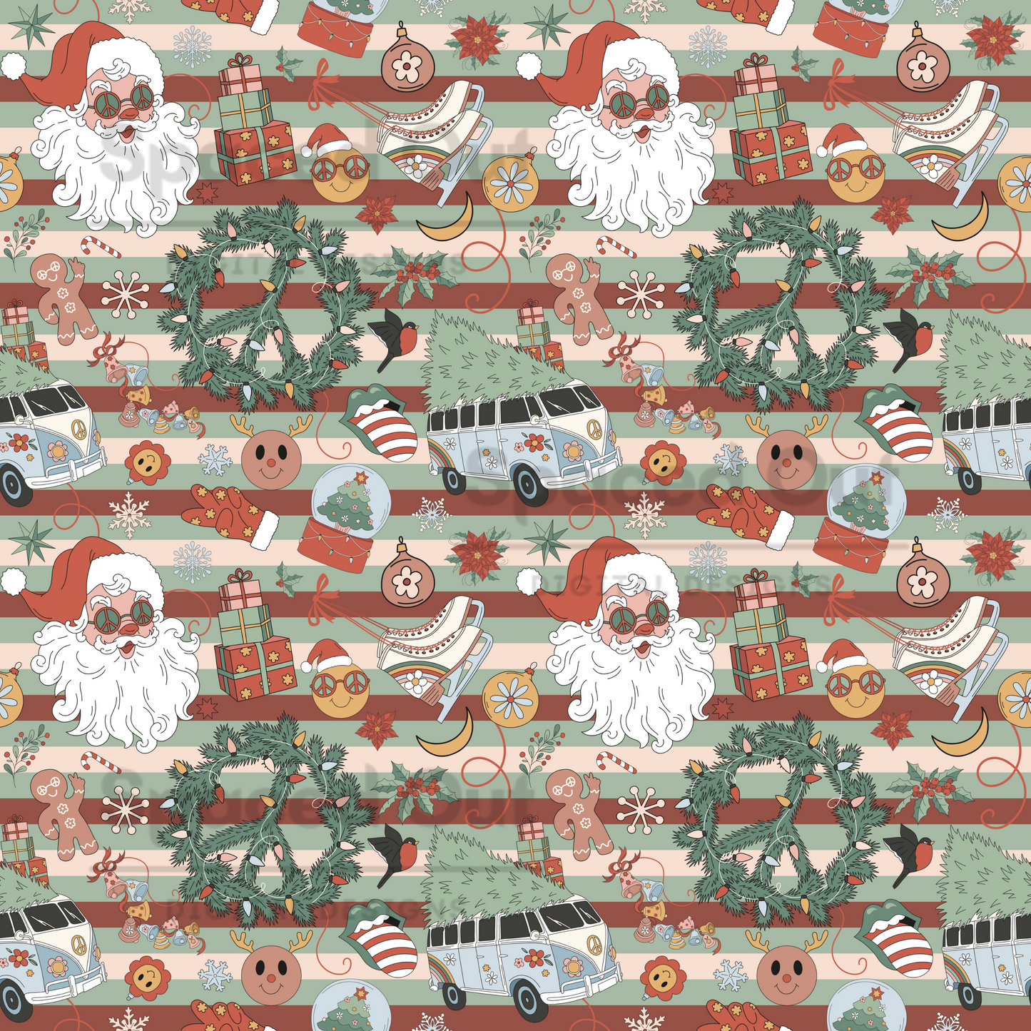 Groovy Christmas Stripes