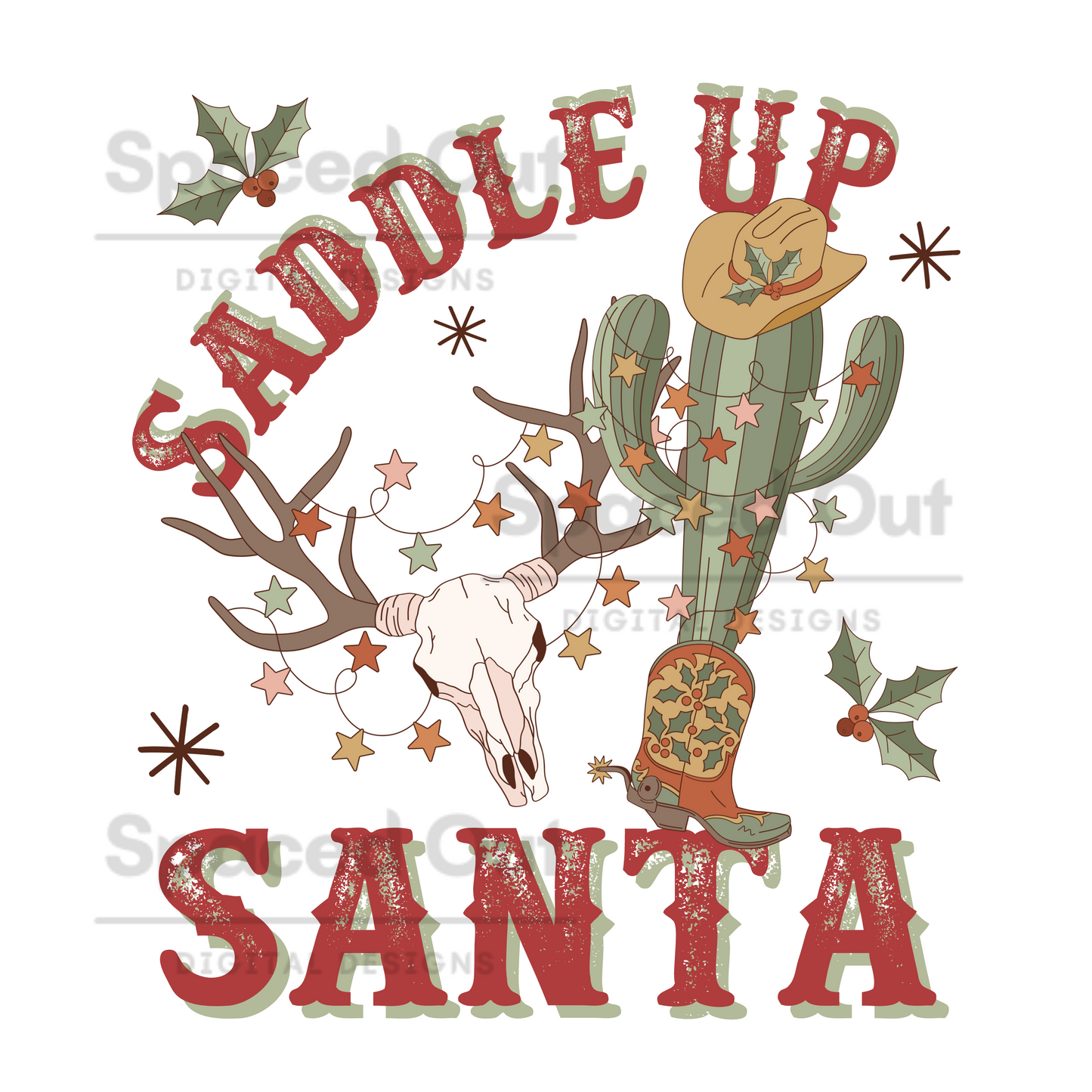 Saddle Up Santa PNG