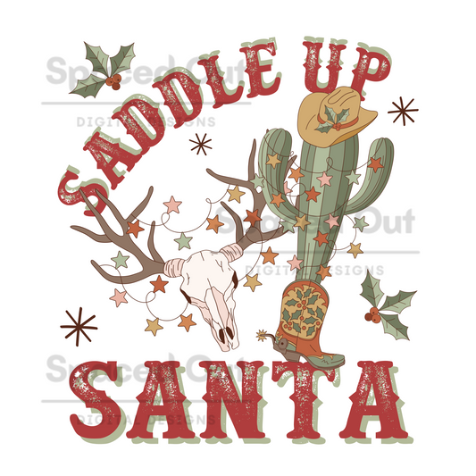 Saddle Up Santa PNG