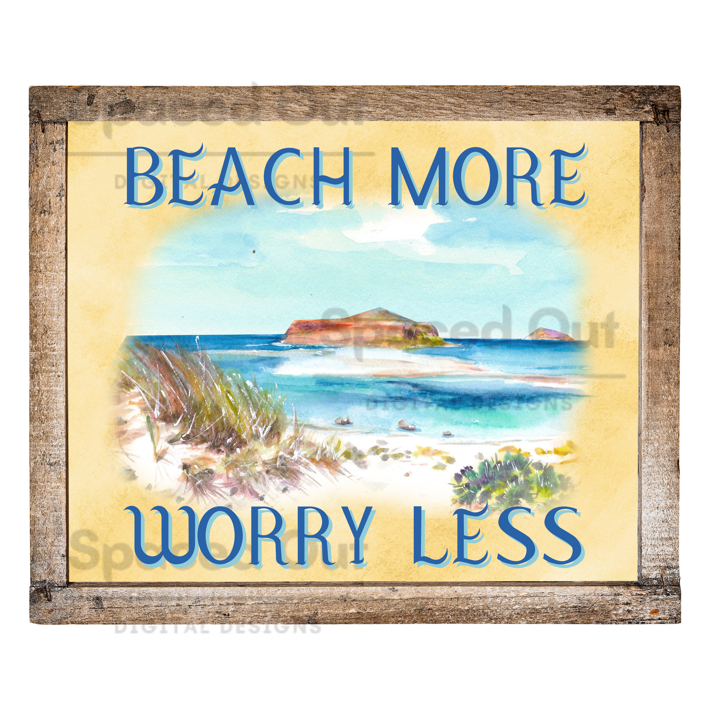 Beach More Worry Less PNG